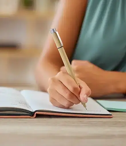 Writing in a journal